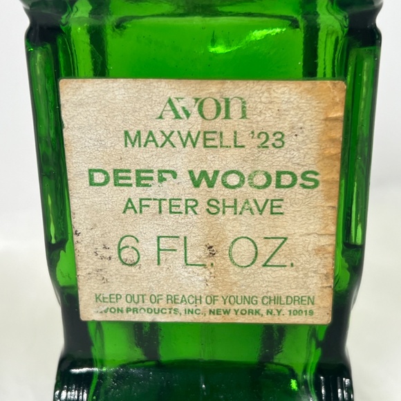 Avon Maxwell ’23 Deep Woods After Shave Green Glass Car Shaped Bottle Vintage - Picture 8 of 10